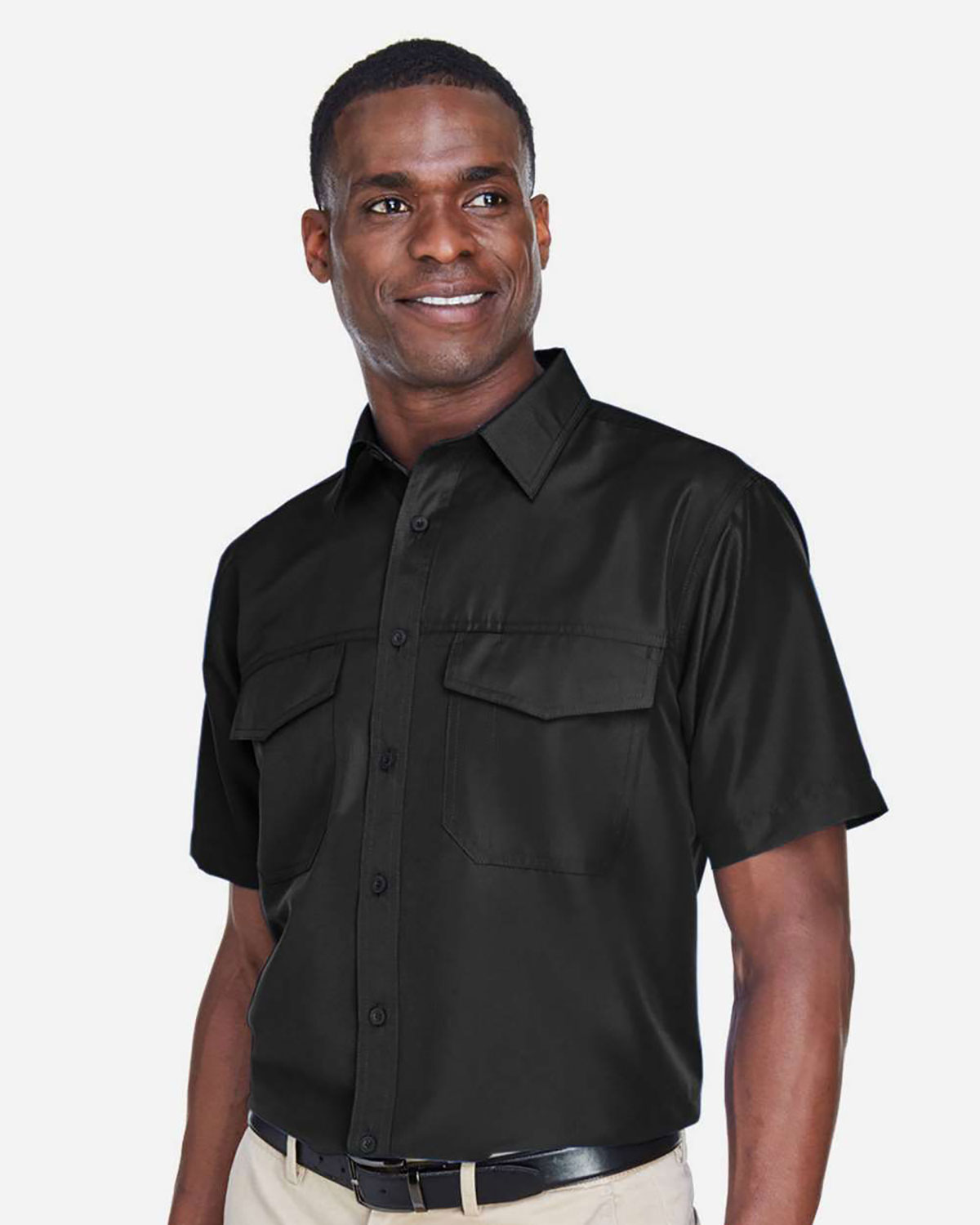 Harriton M580 Men's Key West Short Sleeve Performance Staff Shirt view 3