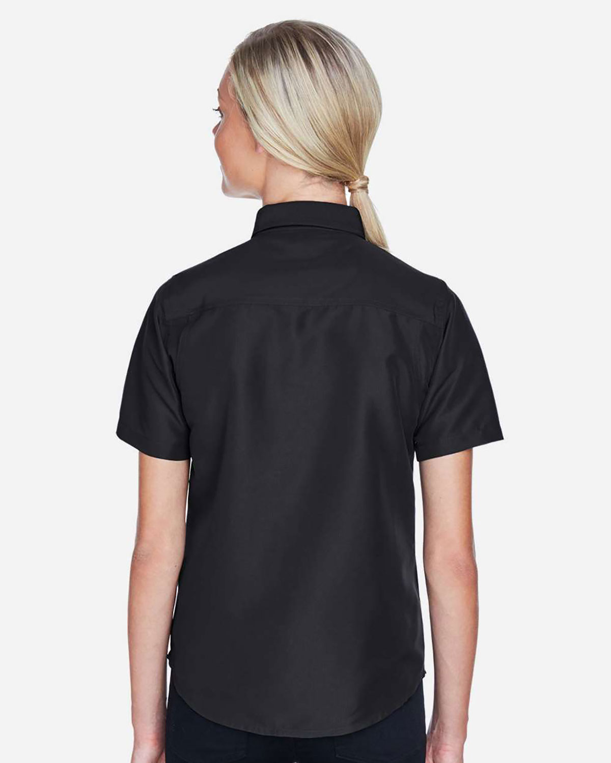 Harriton M580W Women's Key West Short Sleeve Performance Staff Shirt view 2