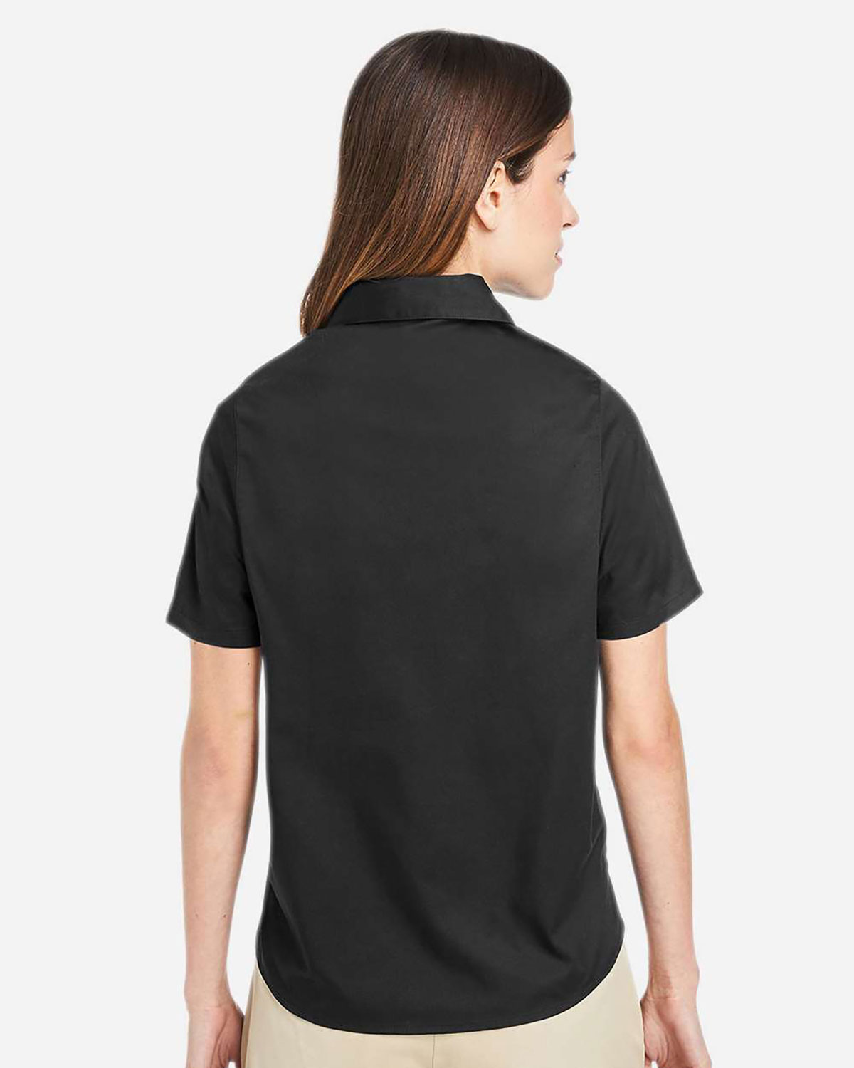 Harriton M585W Women's Advantage IL Short Sleeve Dress Shirt view 2