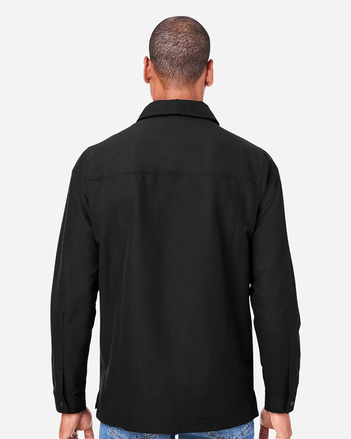 Harriton M72 Unisex Flex Twill Overshirt Jacket view 2