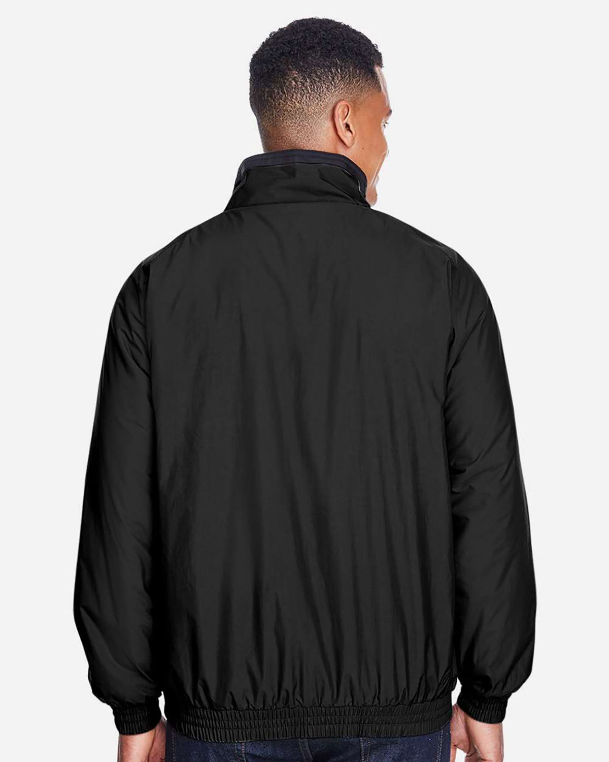 Harriton M740 Unisex Fleece Lined Nylon Jacket view 2
