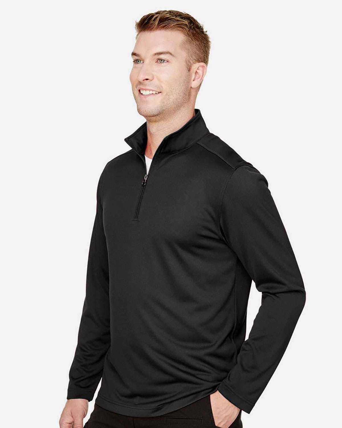 Harriton M748 Men's Advantage Snag Protection Plus Quarter-Zip Pullover view 3