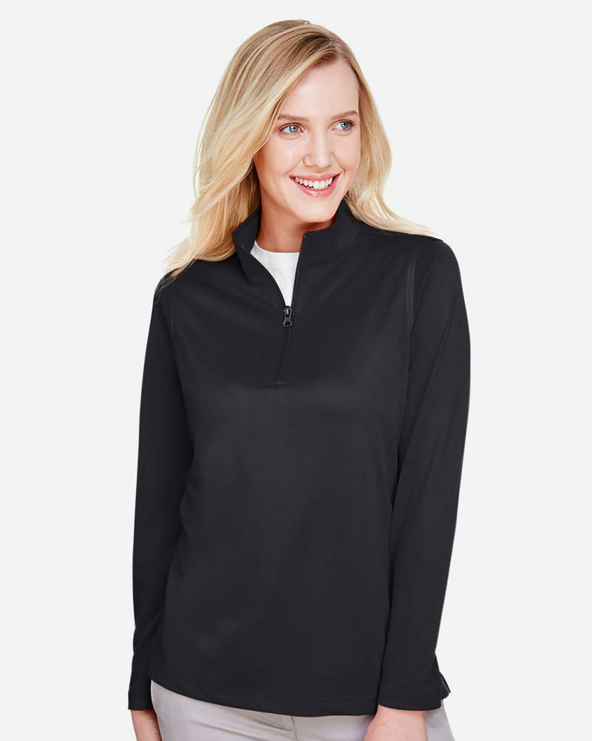 Harriton M748W Women's Advantage Snag Protection Plus Quarter-Zip Pullover