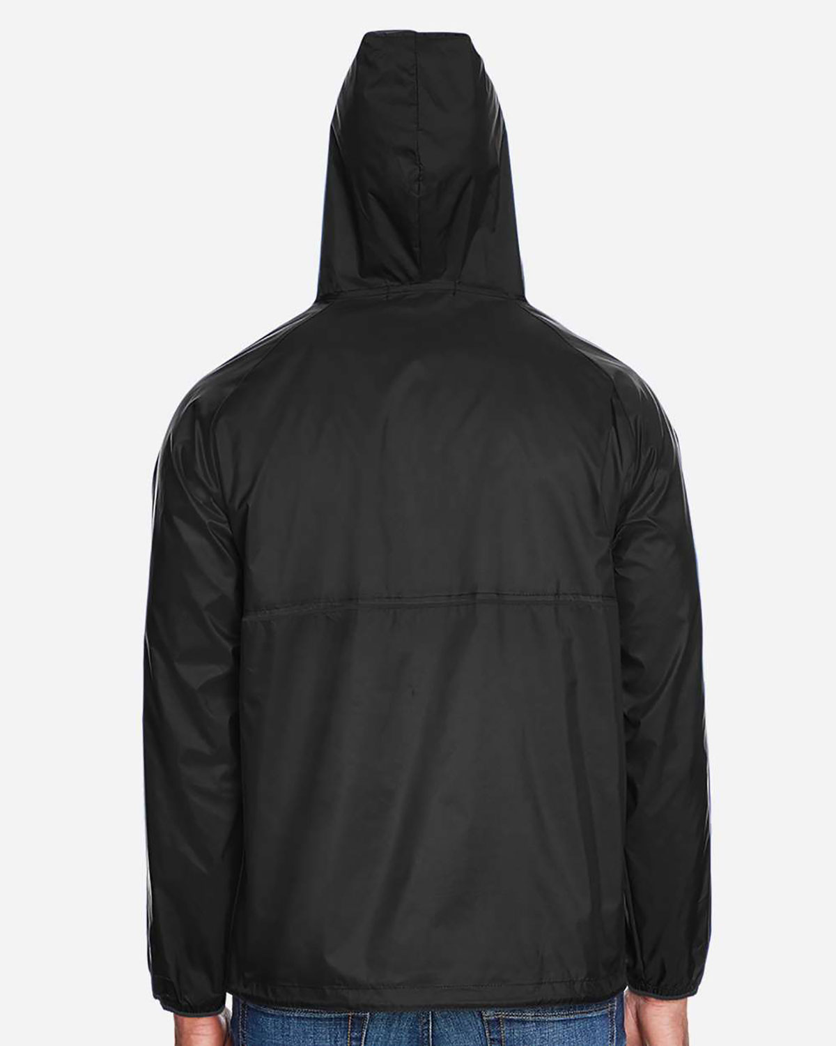 Harriton M750 Men's Packable Hooded Nylon Jacket view 2