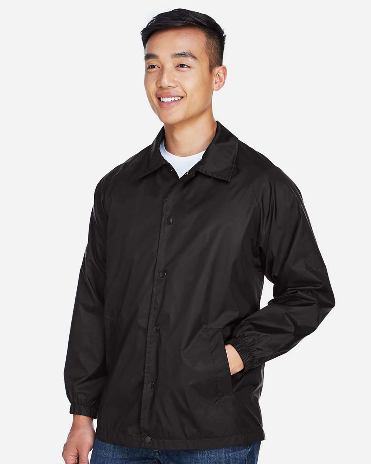 Harriton M775 Unisex Nylon Staff Jacket view 3