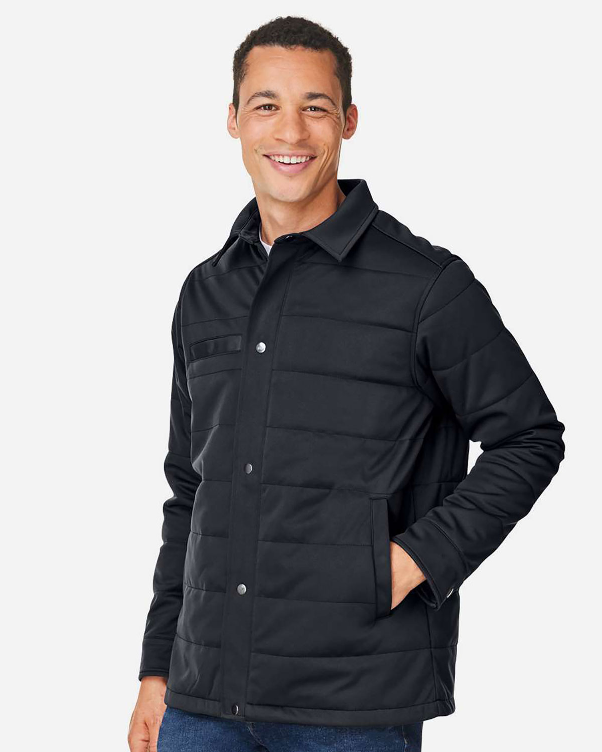Harriton M821 Unisex Guardian Soft Shell Chore Coat view 3
