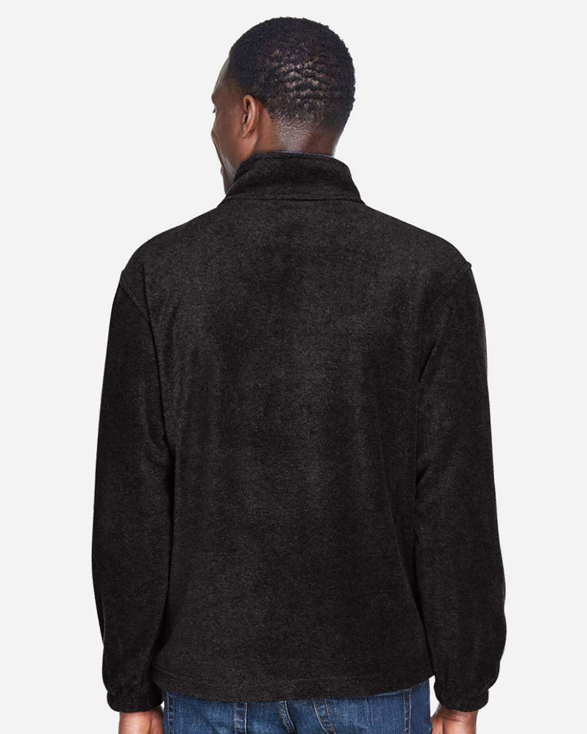 Harriton M980 Men's Fleece Quarter-Zip Pullover view 2