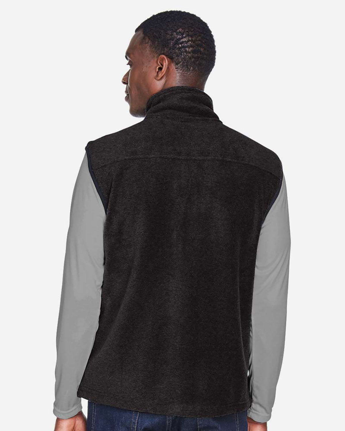 Harriton M985 Unisex Fleece Full-Zip Vest view 2