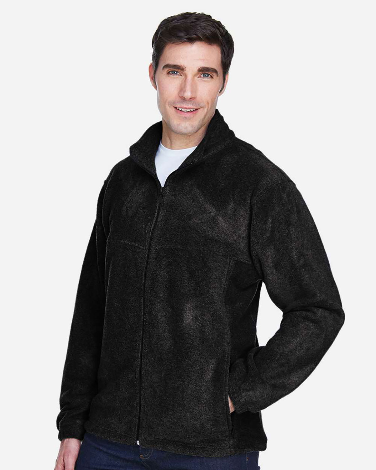 Harriton M990T Men's Tall Full-Zip Fleece view 3