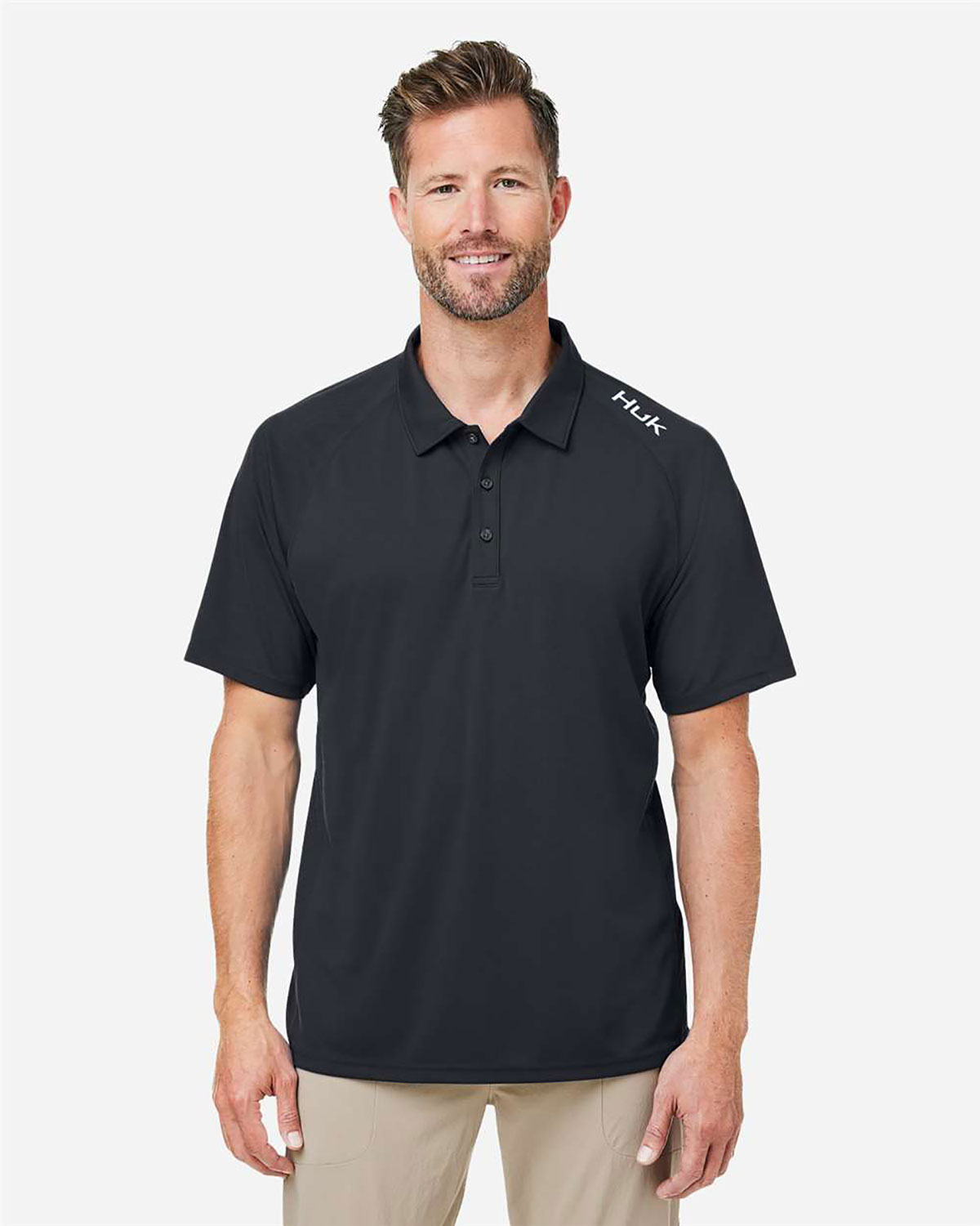 HUK H12L005 Men's LoPro Solid Performance Polo