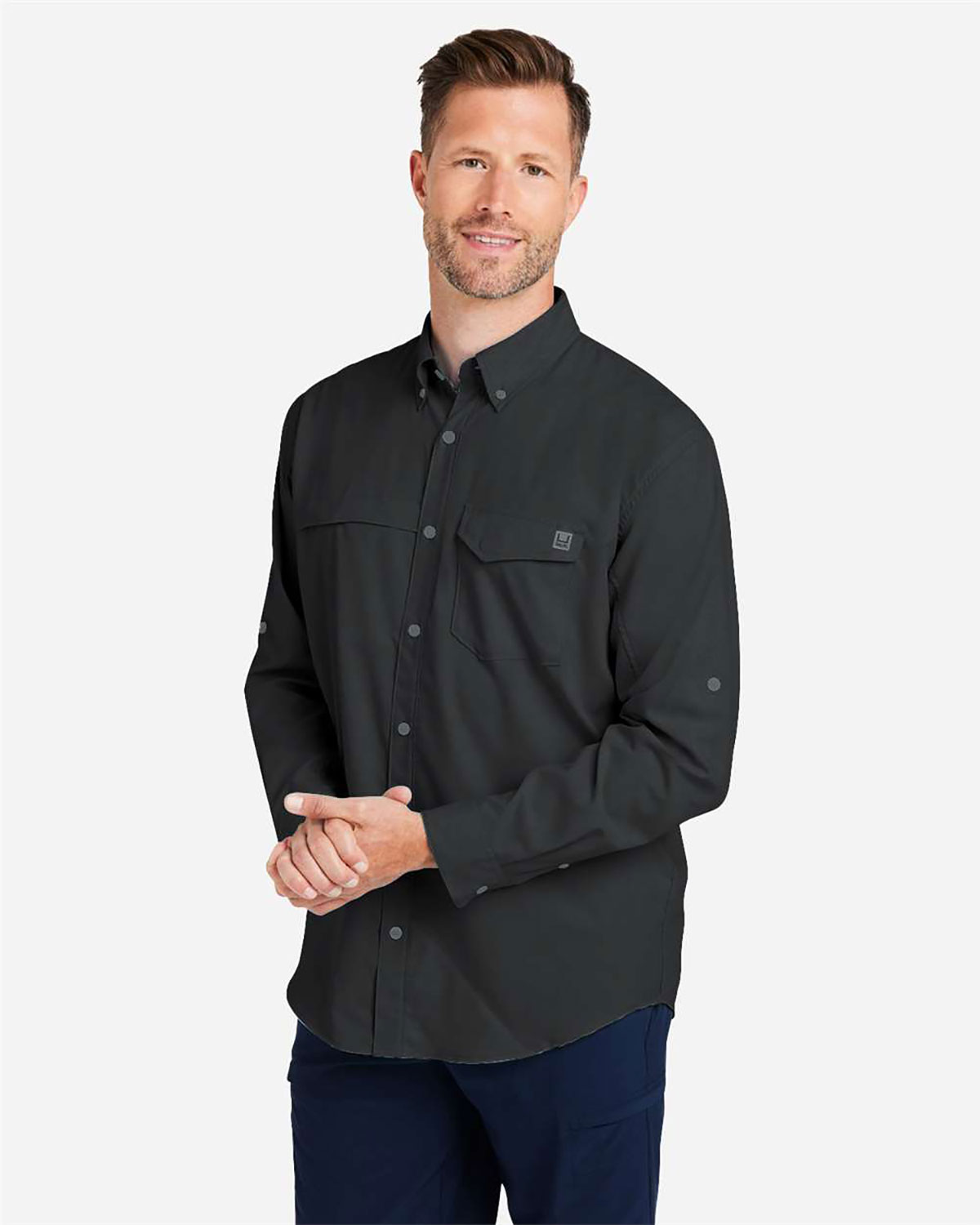 HUK H150172 Men's Tide Point Pocket Fishing Shirt view 3