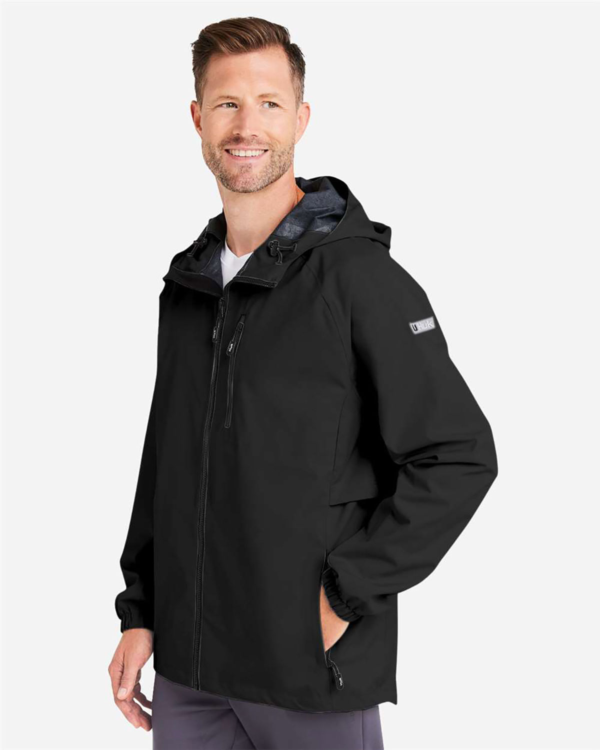 HUK H400148 Men's Rover Rain Jacket view 3
