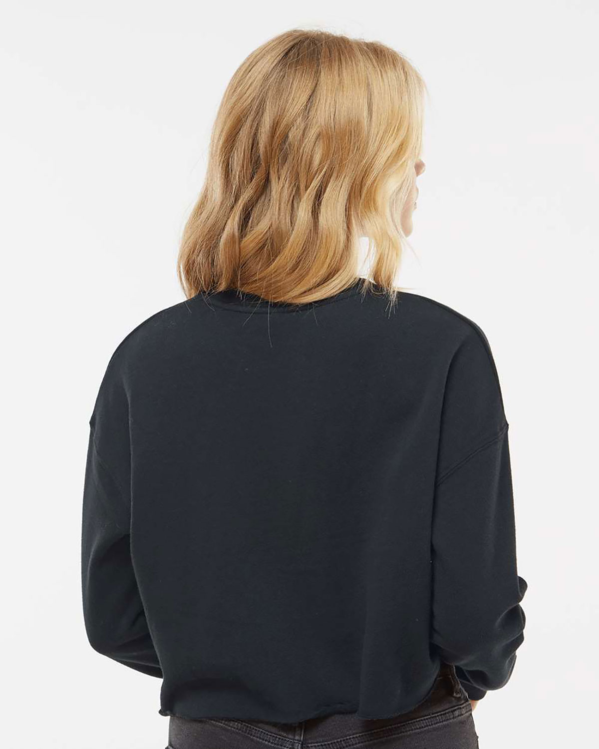 Independent Trading Co. AFX24CRP Women's Lightweight Crop Crewneck Sweatshirt view 2