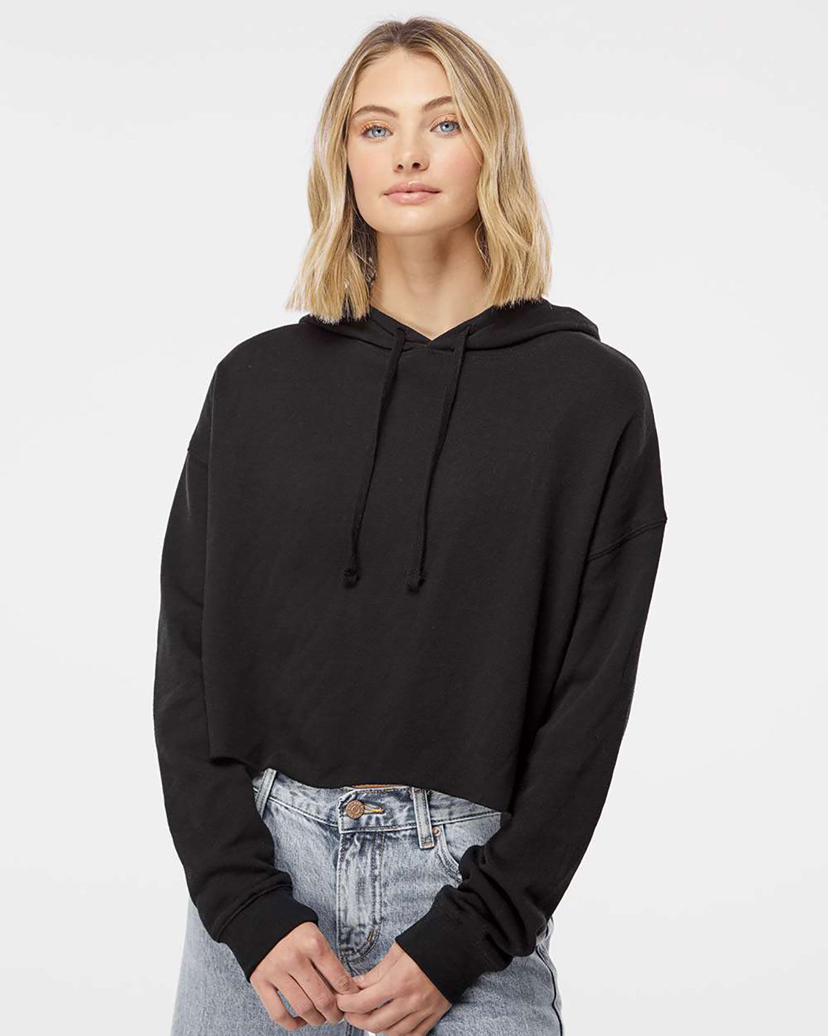 Independent Trading Co. AFX64CRP Women�s Lightweight Crop Hooded Sweatshirt