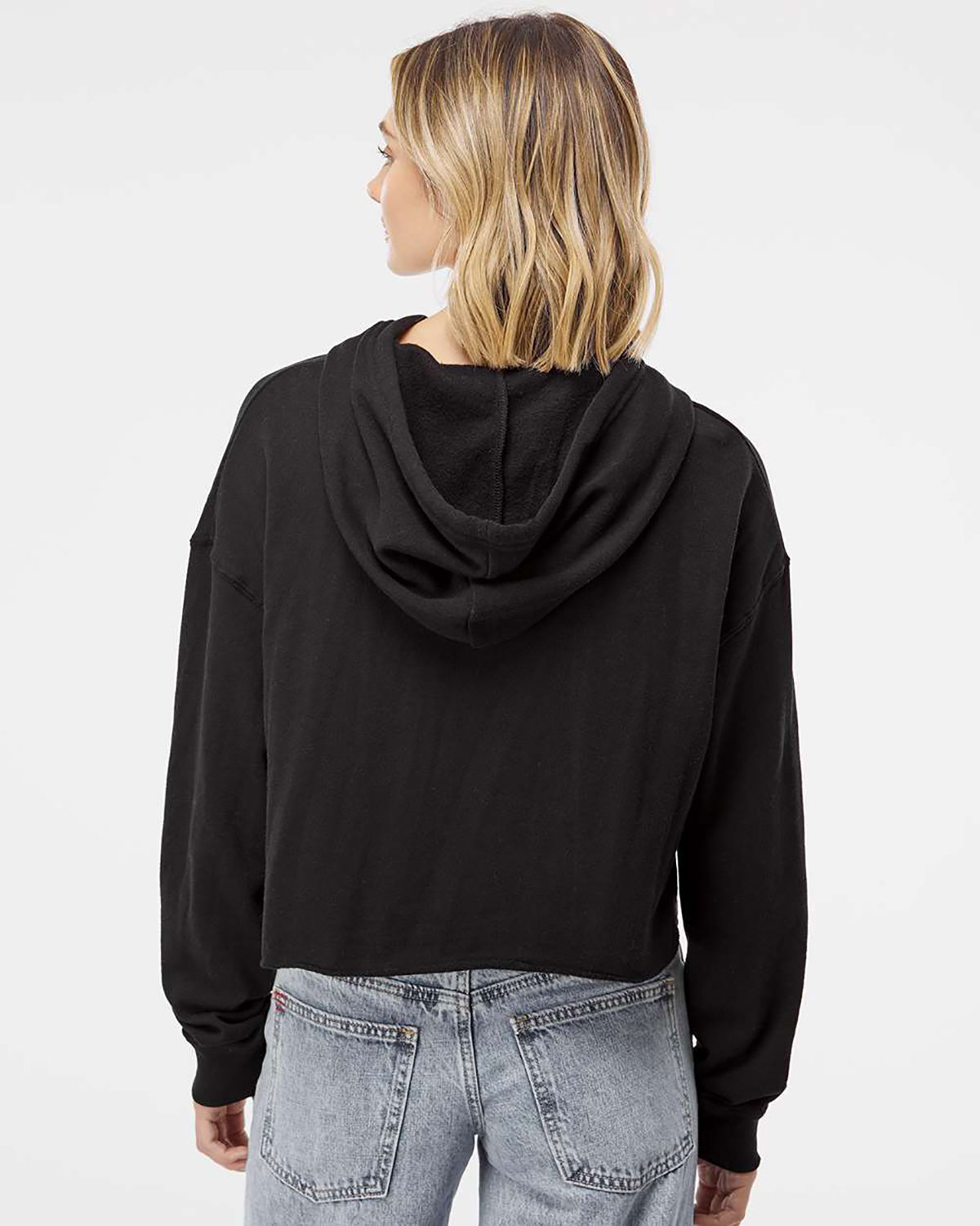 Independent Trading Co. AFX64CRP Women�s Lightweight Crop Hooded Sweatshirt view 2