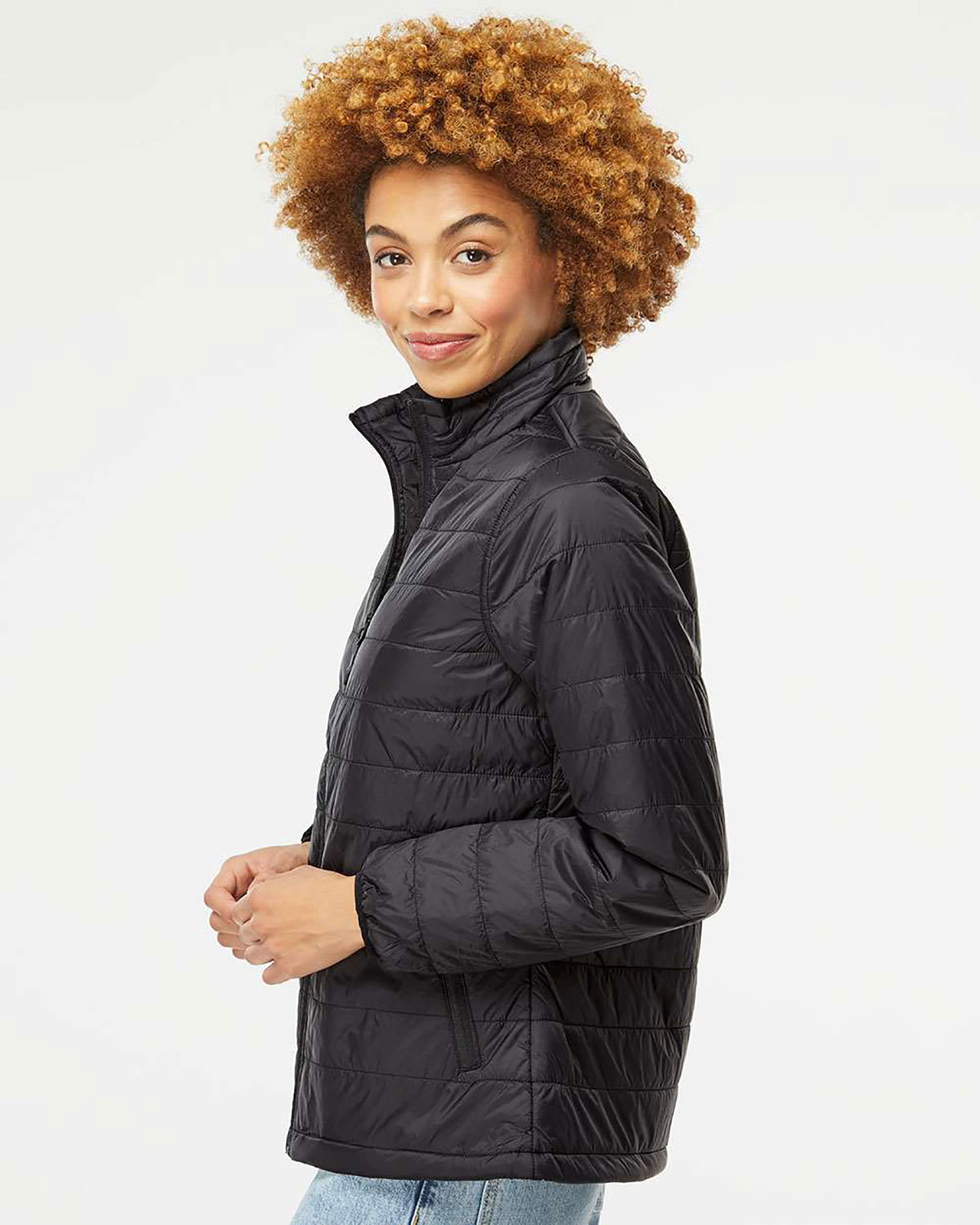 Independent Trading Co. EXP200PFZ Women's Puffer Jacket view 3