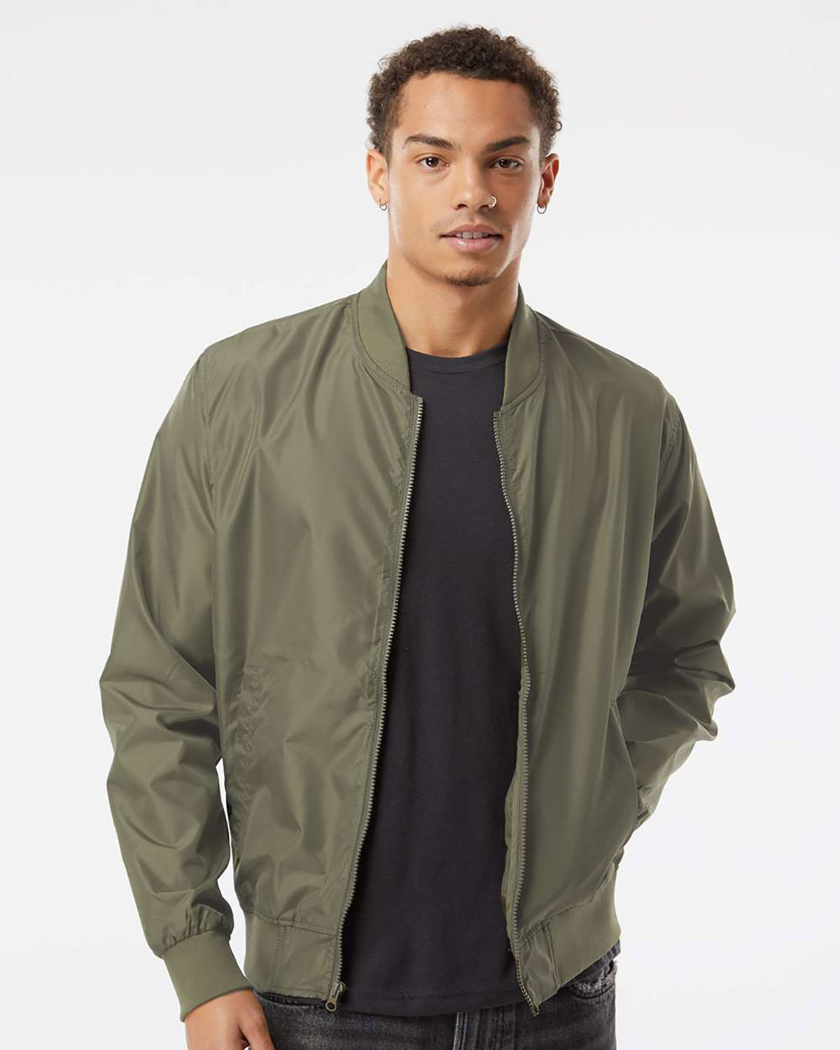 Independent Trading Co. EXP52BMR Unisex Lightweight Bomber Jacket