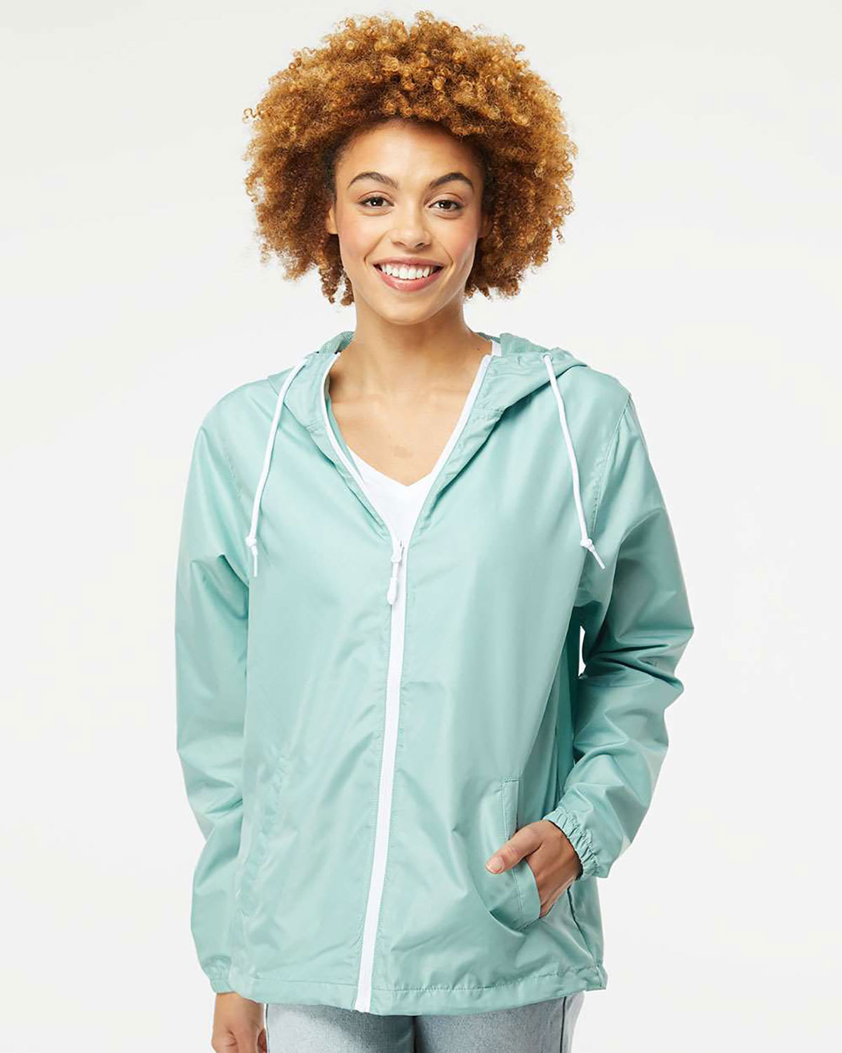 Independent Trading Co. EXP54LWZ Men's Lightweight Windbreaker Full-Zip Jacket