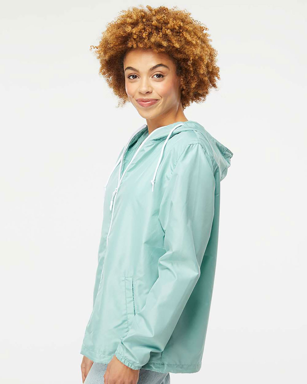 Independent Trading Co. EXP54LWZ Men's Lightweight Windbreaker Full-Zip Jacket view 3