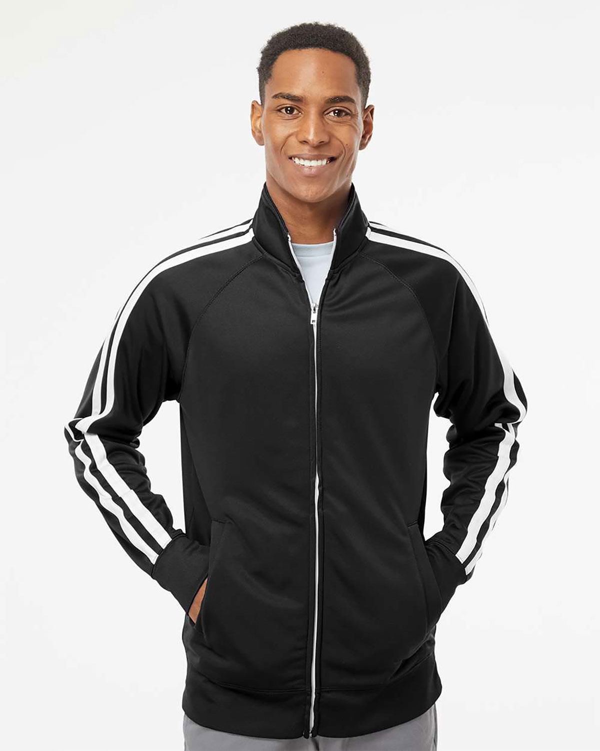 Independent Trading Co. EXP70PTZ Men's Lightweight Poly-Tech Full-Zip Track Jacket