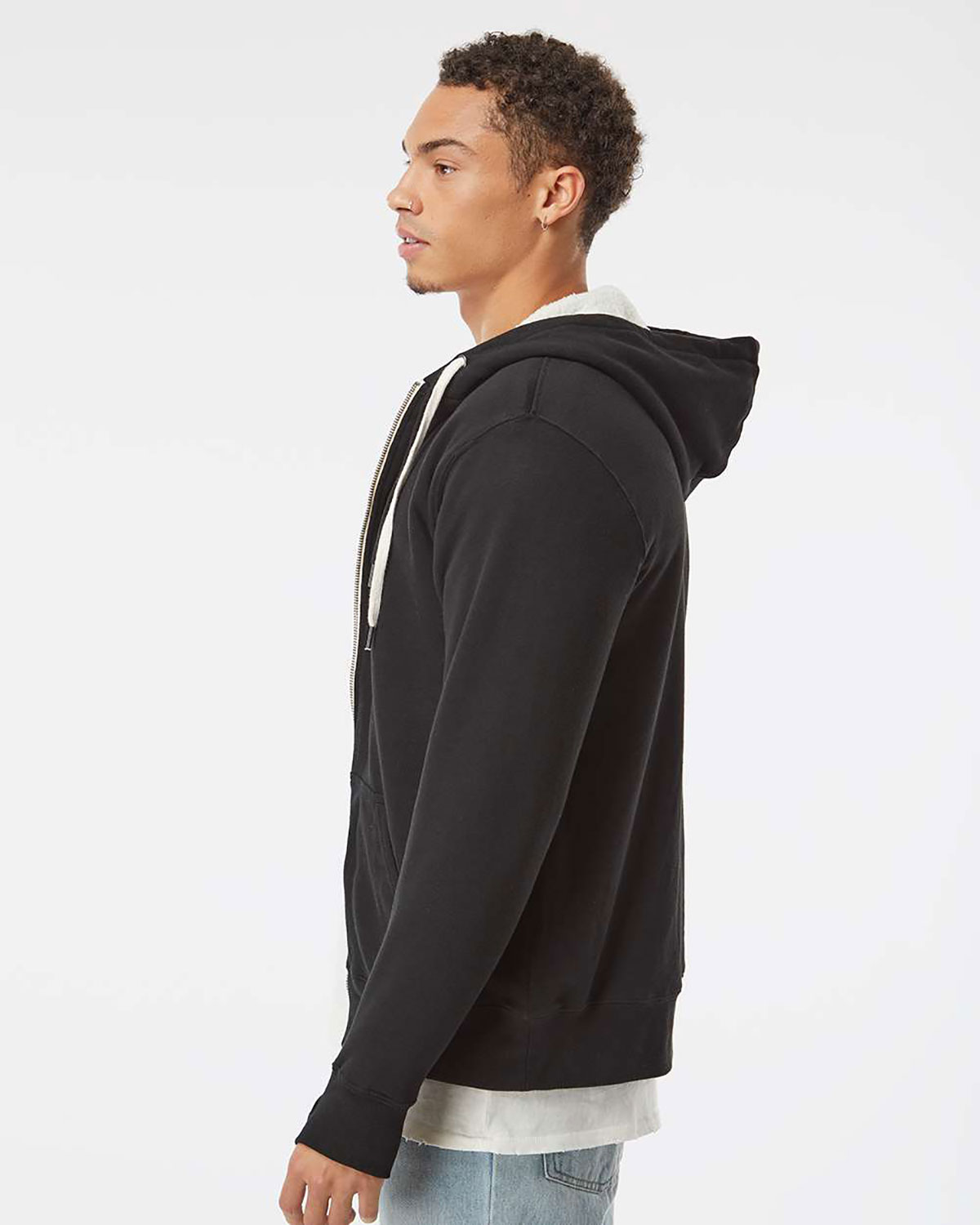 Independent Trading Co. EXP90SHZ Unisex Sherpa-Lined Hooded Sweatshirt view 3