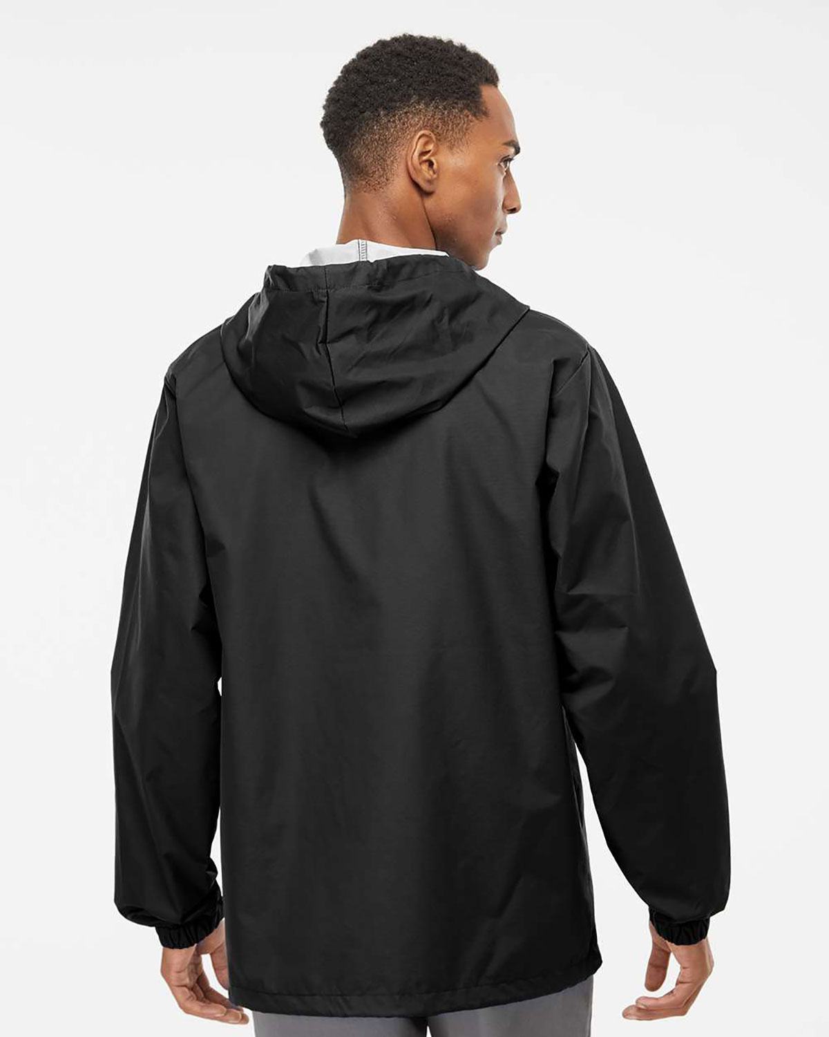 Independent Trading Co. EXP95NB Men's Water-Resistant Hooded Windbreaker view 2