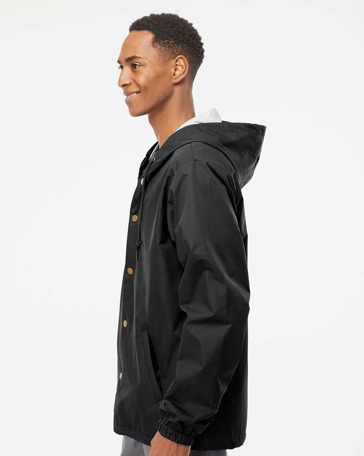 Independent Trading Co. EXP95NB Men's Water-Resistant Hooded Windbreaker view 3