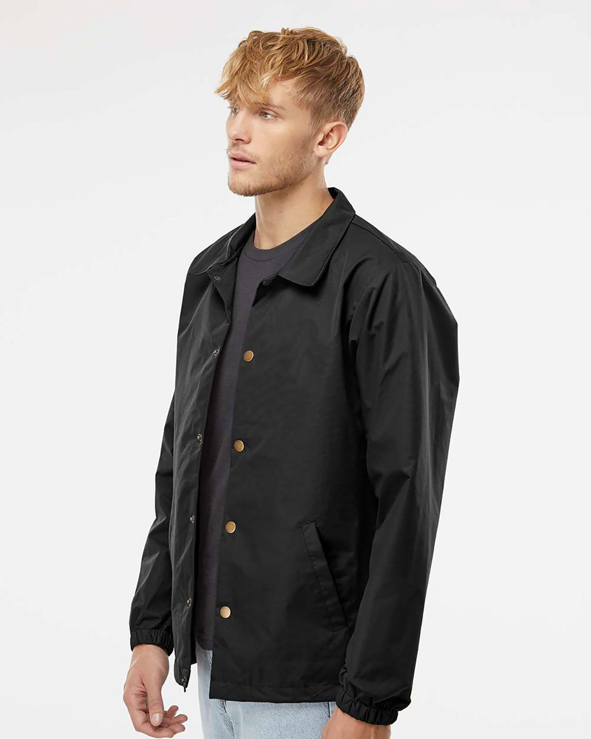 Independent Trading Co. EXP99CNB Men's Water-Resistant Windbreaker Coach�s Jacket view 3