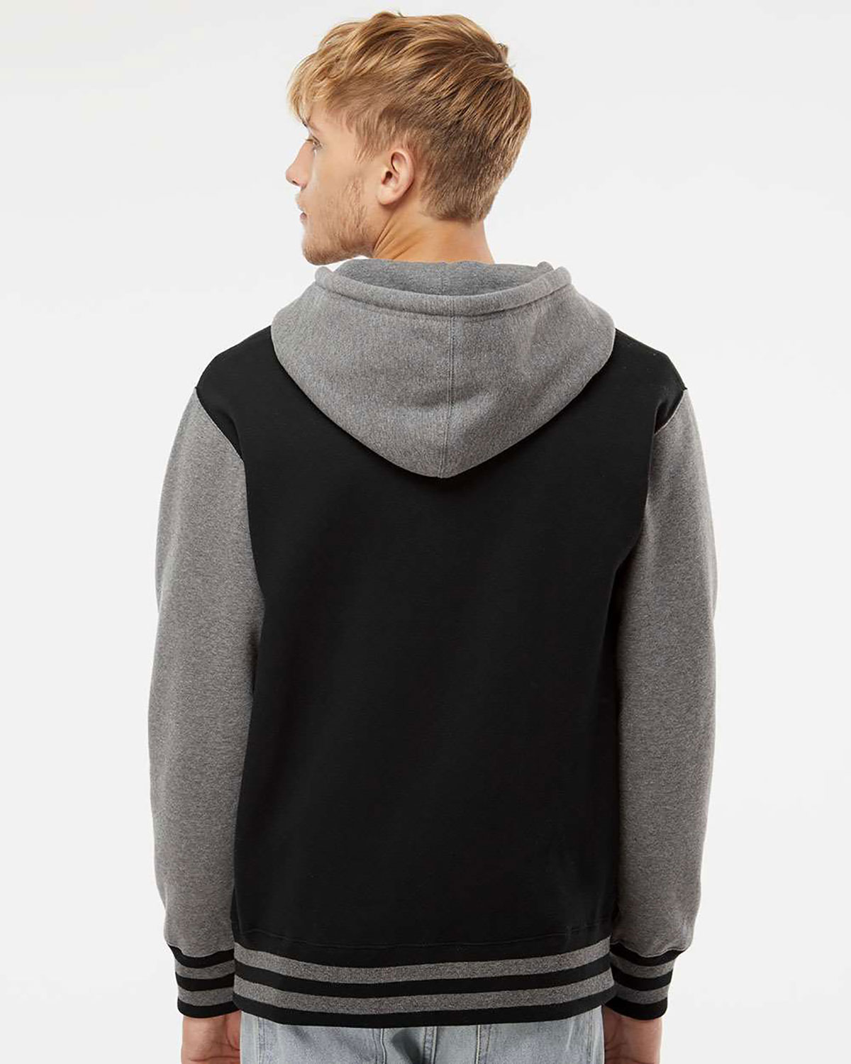 Independent Trading Co. IND45UVZ Unisex Heavyweight Varsity Full-Zip Hooded Sweatshirt view 2
