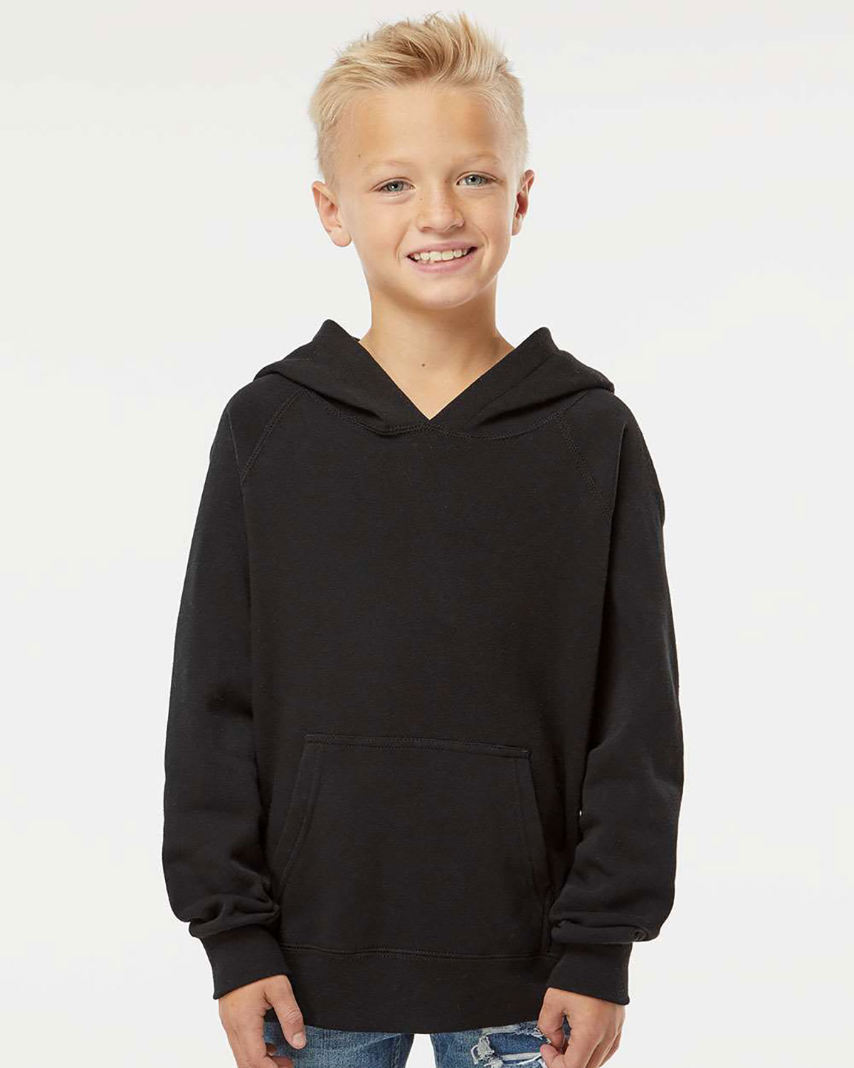 Independent Trading Co. PRM15YSB Youth Lightweight Special Blend Raglan Hooded Sweatshirt