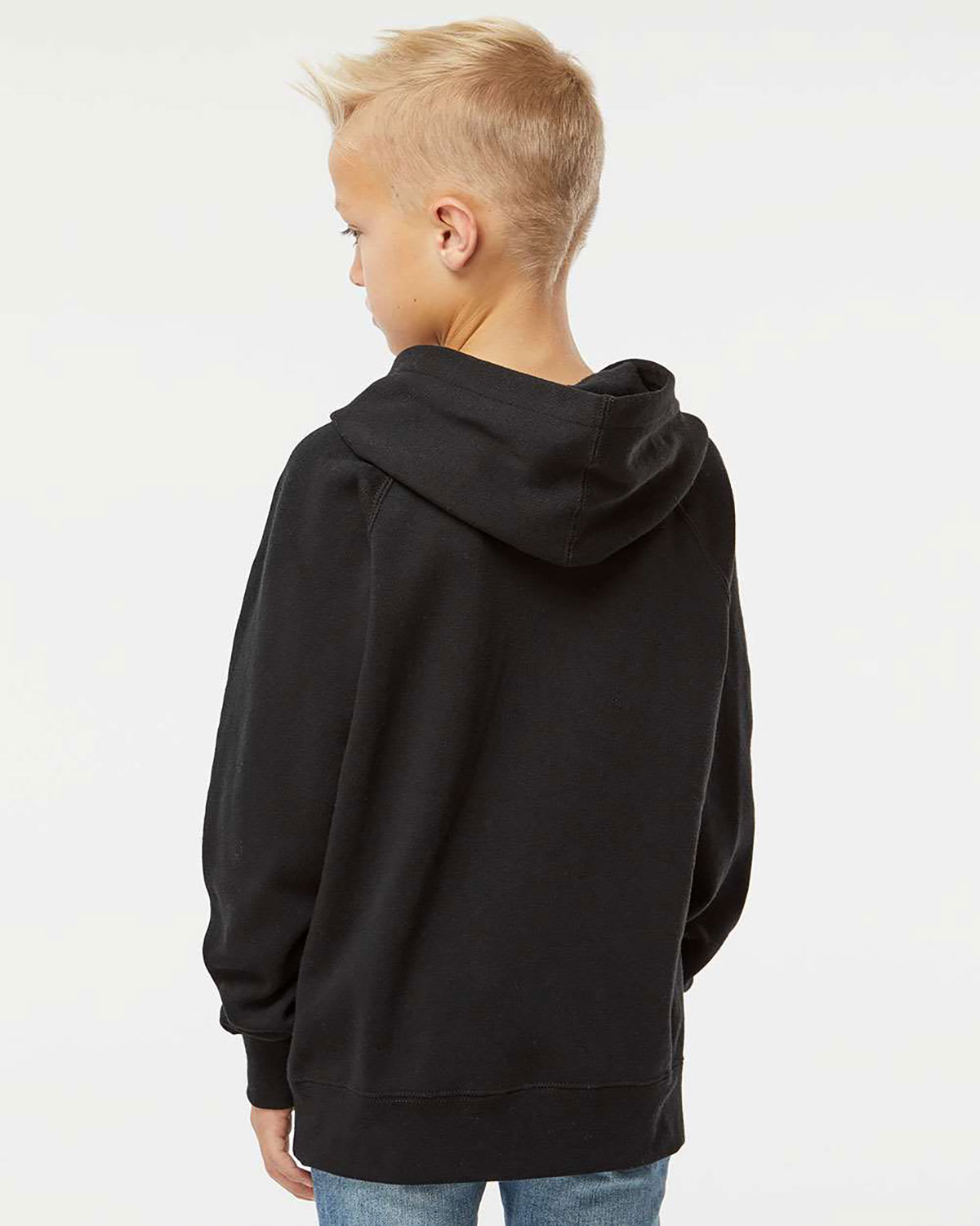Independent Trading Co. PRM15YSB Youth Lightweight Special Blend Raglan Hooded Sweatshirt view 2