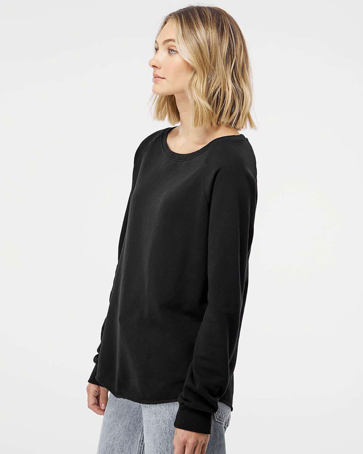 Independent Trading Co. PRM2000 Women's California Wave Wash Crewneck Sweatshirt view 3