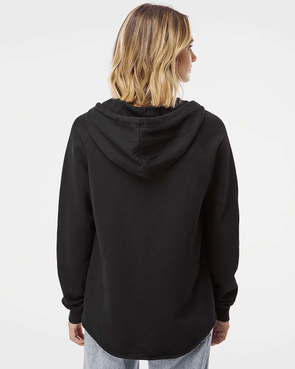 Independent Trading Co. PRM2500 Women�s Lightweight California Wave Wash Hooded Sweatshirt view 2