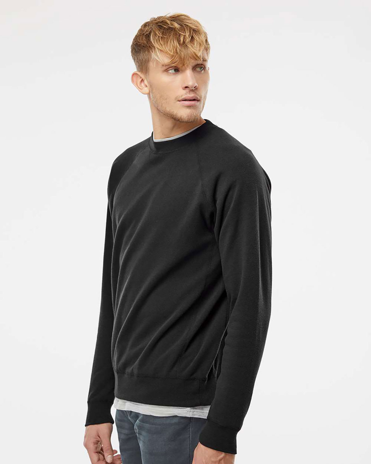 Independent Trading Co. PRM30SBC Unisex Special Blend Raglan Crewneck Sweatshirt view 3