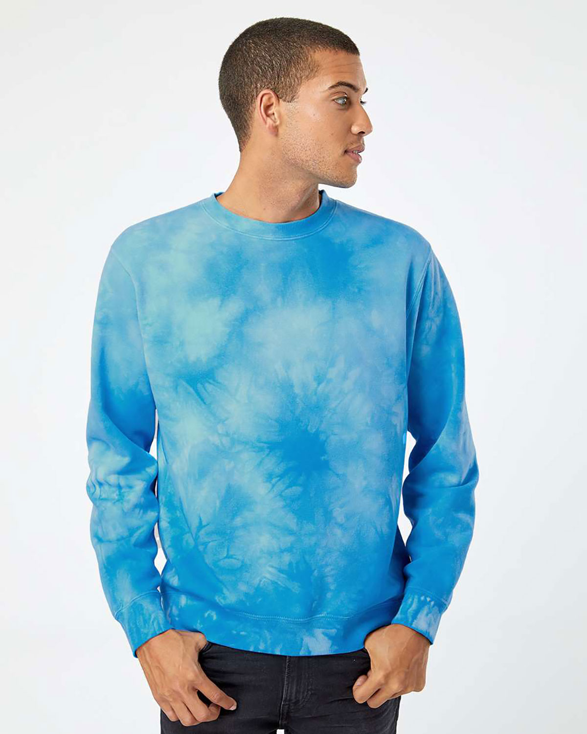 Independent Trading Co. PRM3500TD Unisex Midweight Tie-Dyed Crewneck Sweatshirt