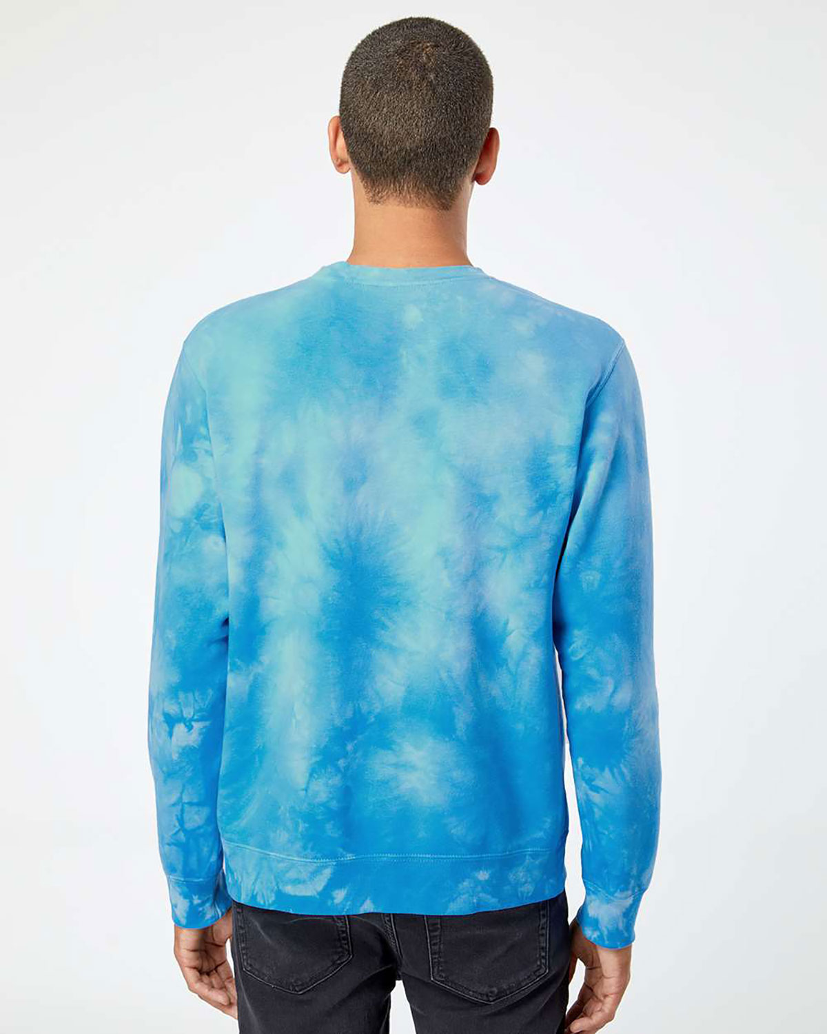 Independent Trading Co. PRM3500TD Unisex Midweight Tie-Dyed Crewneck Sweatshirt view 2