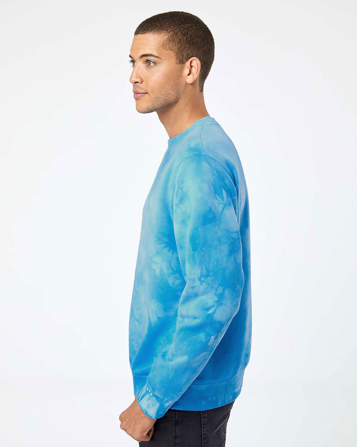 Independent Trading Co. PRM3500TD Unisex Midweight Tie-Dyed Crewneck Sweatshirt view 3