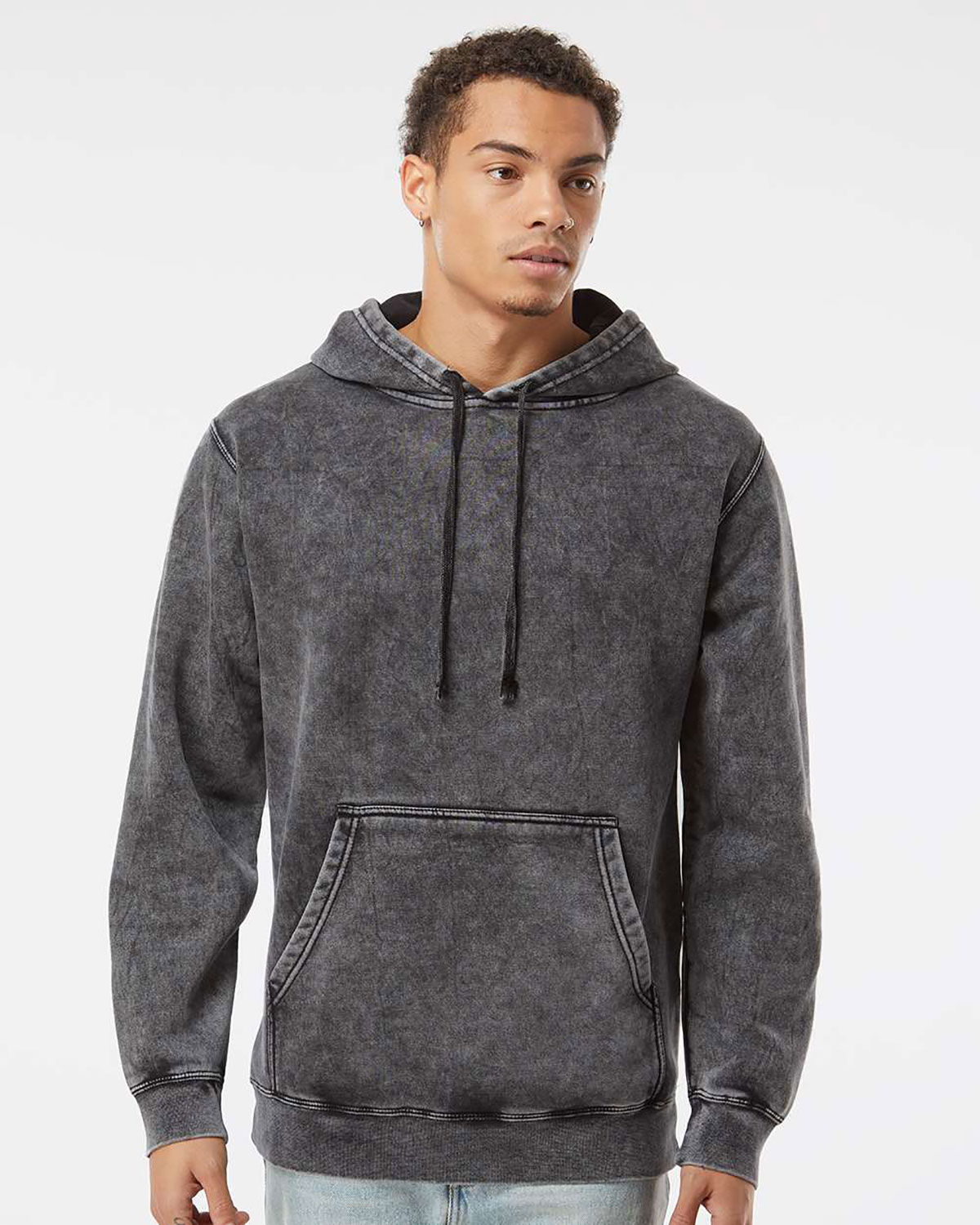 Independent Trading Co. PRM4500MW Unisex Midweight Mineral Wash Hooded Sweatshirt