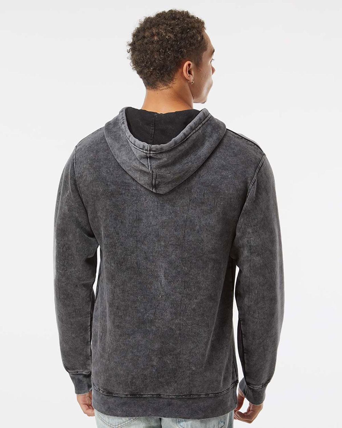Independent Trading Co. PRM4500MW Unisex Midweight Mineral Wash Hooded Sweatshirt view 2