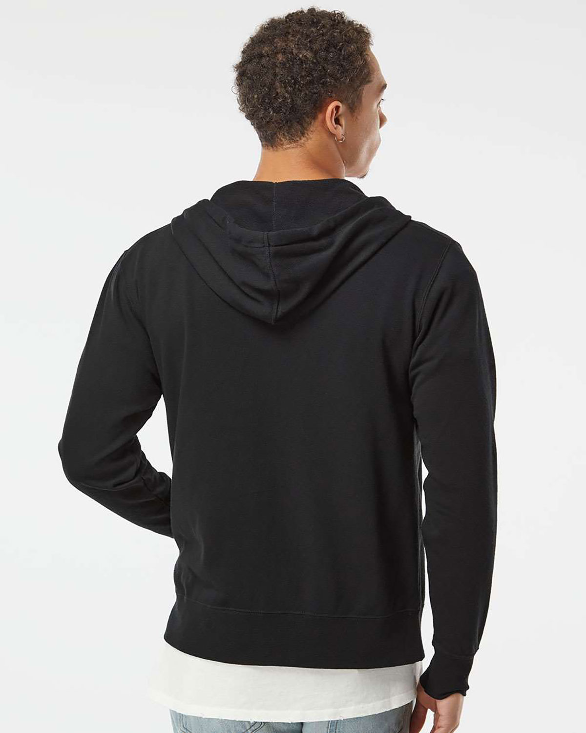 Independent Trading Co. PRM90HTZ Unisex Heathered French Terry Full-Zip Hooded Sweatshirt view 2