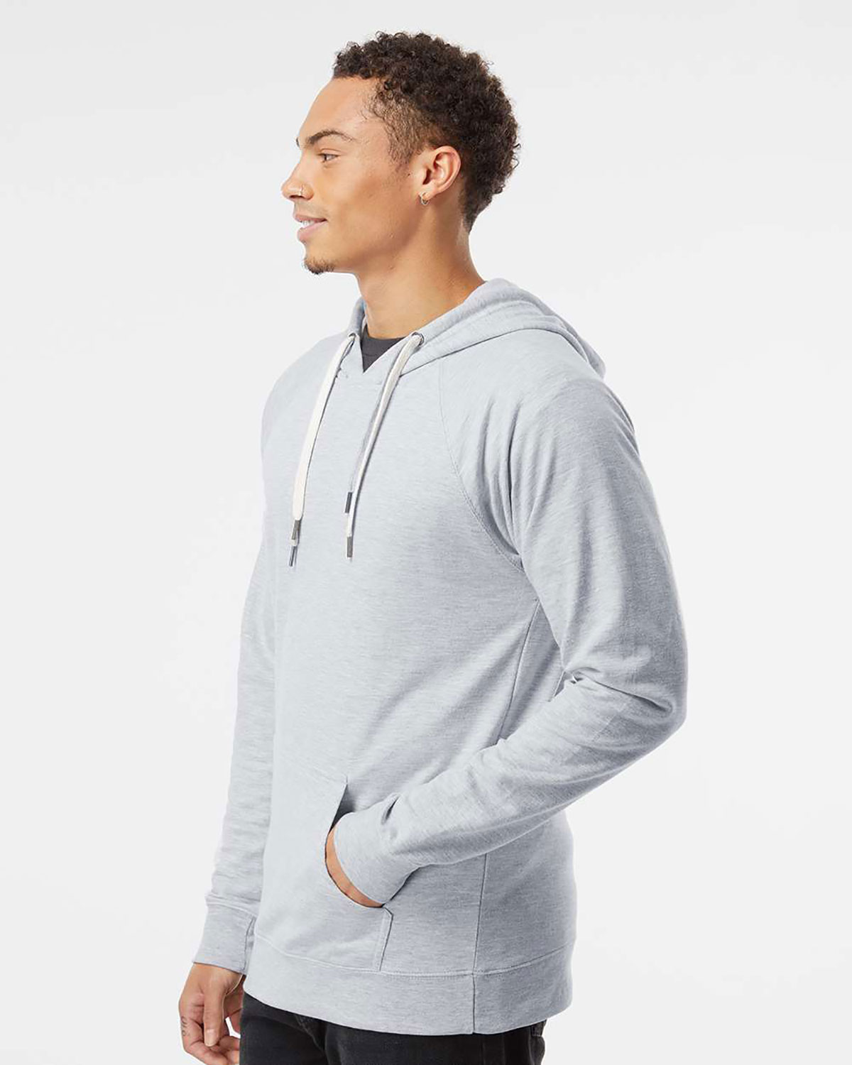 Independent Trading Co. SS1000 Unisex Icon Lightweight Loopback Terry Hooded Sweatshirt view 3