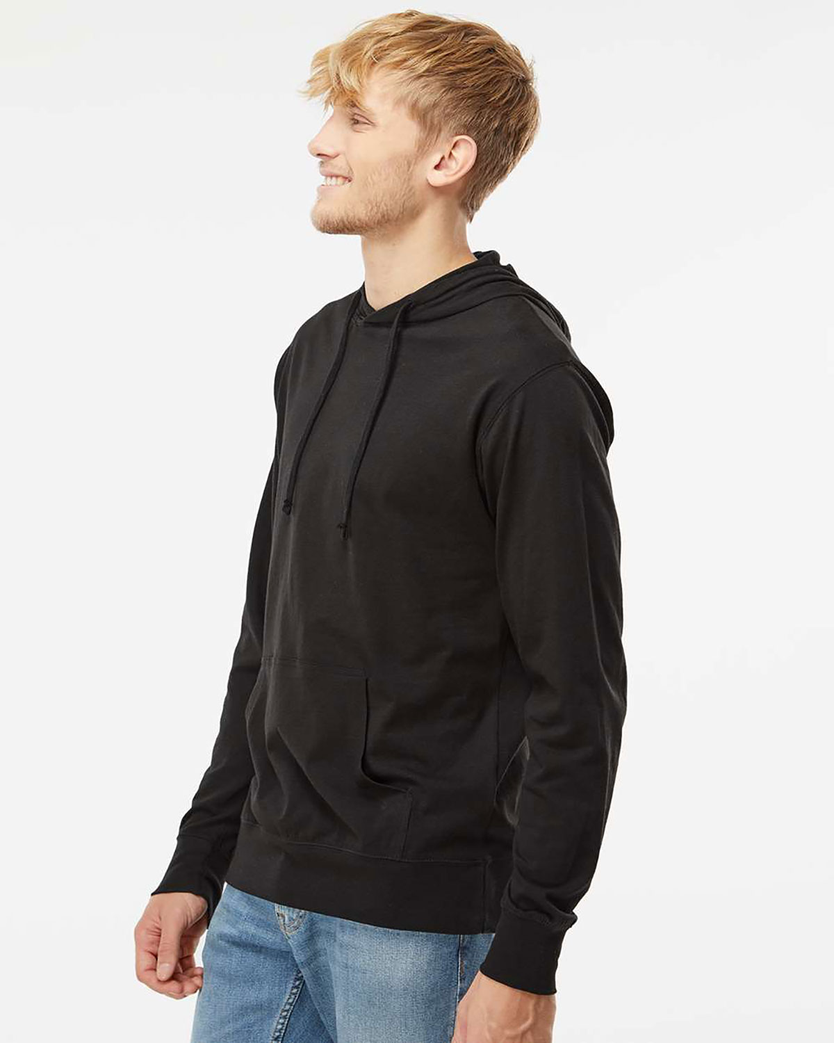 Independent Trading Co. SS150J Unisex Lightweight Hooded Pullover T-Shirt view 3