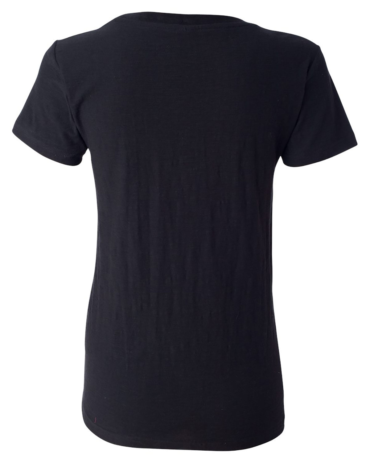 J. America 8169 Women's V-Neck Slub T-Shirt view 2