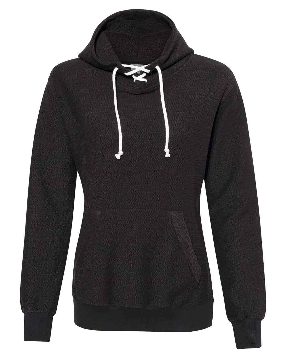 J. America 8694 Women�s French Terry Sport Lace Scuba Hooded Sweatshirt