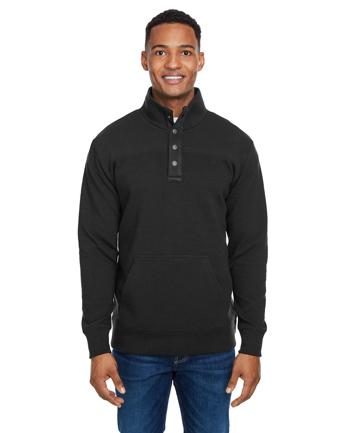 J. America 8708 Men's Ripple Fleece Snap Sweatshirt