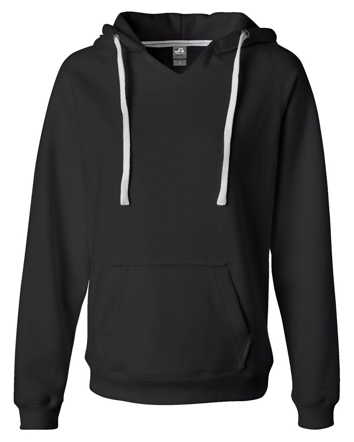 J. America 8836 Women's Sueded V-Neck Hooded Sweatshirt