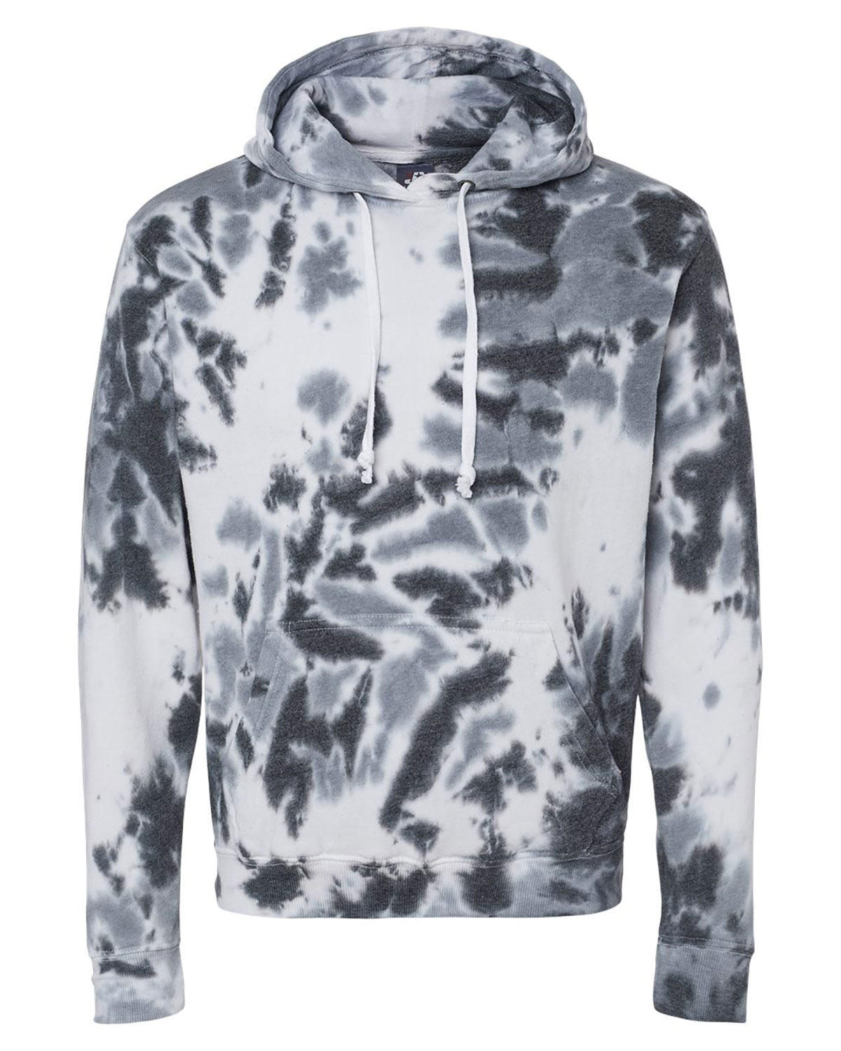 J. America 8861 Men's Tie-Dyed Fleece Hooded Sweatshirt