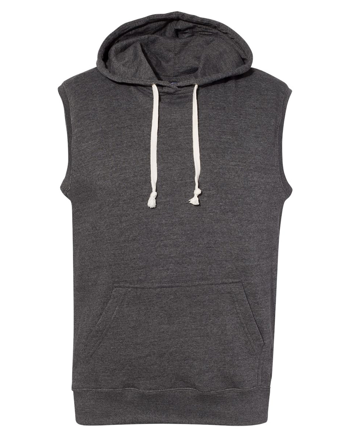 J. America 8877 Men's Triblend Sleeveless Hooded Sweatshirt