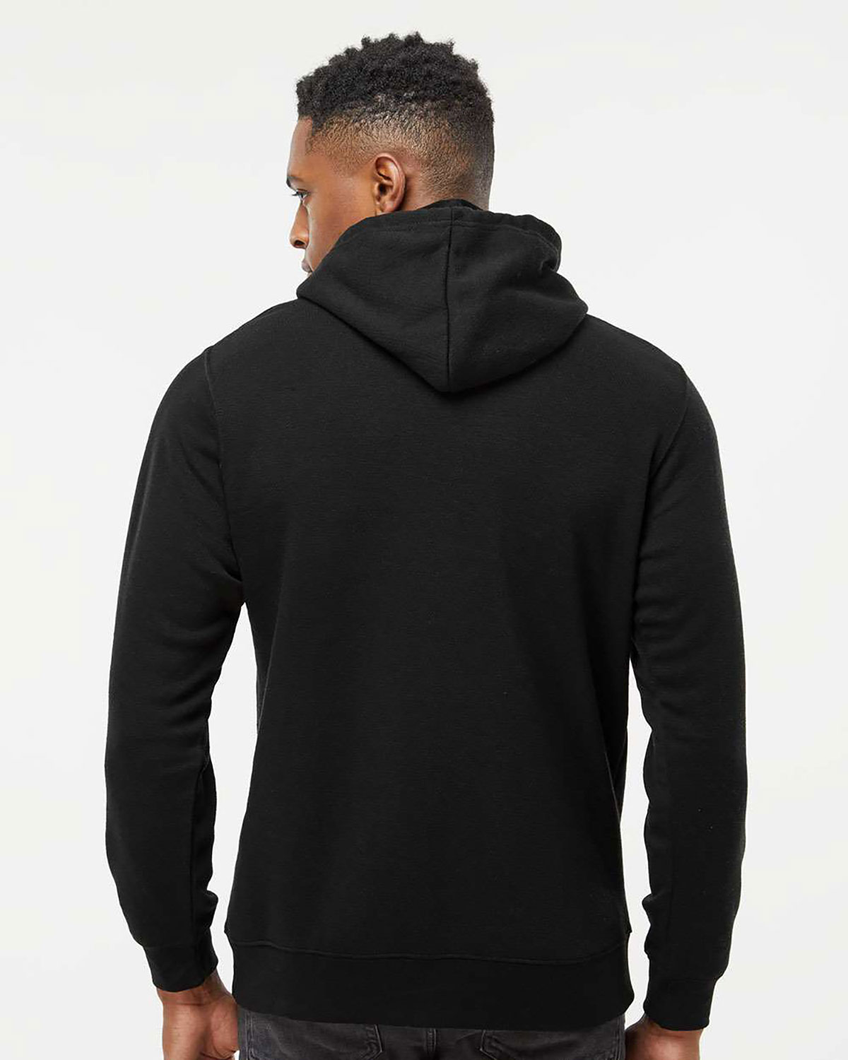 J. America 8879 Men's Gaiter Fleece Hooded Sweatshirt view 2