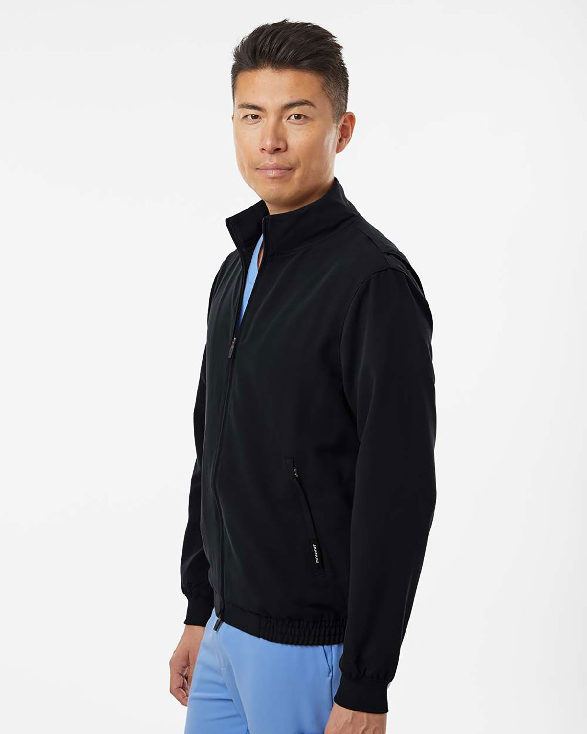 Jaanuu M60001 Men's Wolfe Everyday Full-Zip 6-Pocket Scrub Jacket view 3